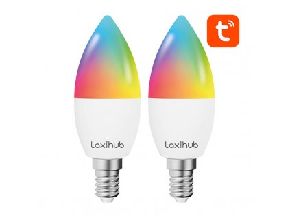 Inteligentná LED žiarovka Laxihub LAE14S (2-pack) WiFi Bluetooth Tuya