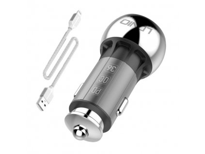 LDNIO C1 USB, USB-C nabíjačka do auta + Lightning kábel