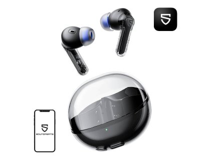Slúchadlá Soundpeats Clear (čierne)