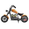 HYPER GOGO Challenger 12 Plus Electric Motorcycle for Kids 12'' Pneumatic Tires with Bluetooth Speaker Simulated Fog - Orange