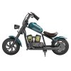HYPER GOGO Challenger 12 Plus Electric Motorcycle for Kids 12'' Pneumatic Tires with Bluetooth Speaker Simulated Fog - Blue