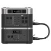OUKITEL BP2000 Portable Power Station + 2 x OUKITEL PV400 Solar Panel, 2048Wh/640000mAh LiFePO4 Battery Solar Generator, 2200W AC Output, 2000W UPS, 1800W AC Charging, Expand Up to 7 Battery Packs, 15 Outputs