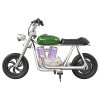 HYPER GOGO Pioneer 12 Plus with App Electric Motorcycle for Kids, 24V 5.2Ah 160W with 12'x3' Tires, 12KM Top Range - Green