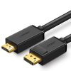 Jednosmerný kábel Ugreen z DisplayPortu na HDMI 4K 30 Hz 32 AWG 2 m čierny (DP101 10202)