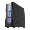 Sklenená počítačová skriňa Darkflash DK431 + 4 ventilátory (čierna)