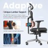 NEWTRAL NT002 Ergonomic Chair Adaptive Lower Back Support with Footrest 4 Recline Angle Adjustable Backrest Armrest Headrest 5 Positions to Lock Aluminum Alloy Base - Pro Version