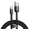 113445 baseus cafule kabel usb c 3a 0 5 m sivy cierny