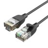 Sieťový kábel UTP CAT6A Vention IBIBG RJ45 Ethernet 10Gbps 1,5 m čierny štíhly typ