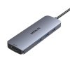 Adaptér MOKiN Hub 8v1 USB-C na 2x 4K 60Hz HDMI + USB-C + USB 3.0 + SD + Micro SD (strieborný)