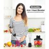 BioloMix BHB1200 4 in 1 1200W Handheld Blender Mixer With Stainless Steel Blades/BPA-Free