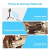 3DMakerpro Mole 3D Scanner Premium Edition, 0.05mm Accuracy, 0.1mm Resolution, 10fps Frame Rate, Visual Tracking, Facial Scanning, Anti-Shake, 200x100mm Single Capture Range, with Turntable