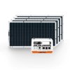LANPWR 2200PRO 2200W Portable Power Station + 4x 200W Solar Panels, Balcony Solar System, 6000 Cycles, with On-grid Inverter, 12V/12A DC Output