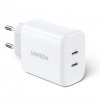 Sieťová nabíjačka Ugreen 2x USB Type C 40W Power Delivery biela (10343)