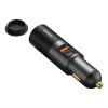 Baseus Share Together Rýchlonabíjačka do auta s rozširujúcim portom pre cigaretový zapaľovač, 2x USB, 120 W (sivá)