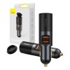 Baseus Share Together Rýchlonabíjačka do auta s rozširujúcim portom pre cigaretový zapaľovač, 2x USB, 120 W (sivá)