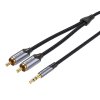 2xRCA kábel (Cinch) jack na 3,5 mm Vention BCNBH 2 m (sivý)