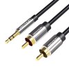 2xRCA kábel (Cinch) jack na 3,5 mm Vention BCFBJ 5 m (čierny)