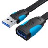 Plochý predlžovač USB 3.0 Vention VAS-A13-B100 1m čierny