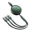 Kábel USB Mcdodo CA-7252 3v1 zasúvací 1,2m zelený