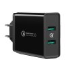 Sieťová nabíjačka Ugreen 2xUSB-A 36W QC3.0 čierna (CD161)