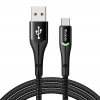 Kábel USB na USB-C Mcdodo Magnificence CA-7960 LED, 1 m (čierny)