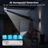 Hiseeu WS318B 4K 8MP Outdoor WiFi Camera, Dual Lens, Double Screen, 2-way Audio, Color Night Vision, Auto Tracking, AI Human Detection, IP66 Weatherproof, 2.4GHz WiFi - Black