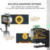 CIGMAN CM-801 3x360° Self Leveling Laser Level, 3D Green Cross Line, IP54, with Dual Rechargeable Batteries, Remote Controller and Magnetic L-Shaped Bracket