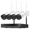 Hiseeu WiFi Security Camera System, 10CH NVR, 5MP HD Video, 24/7 Time Record, Color Night Vision, Human Motion Detection, 2 Way Audio, IP66 Waterproof, Plug & Play, No HDD