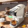 HiBREW H1B 5-in-1 Pods Coffee Maker, 600ml Water Tank, 19 Bar Pressure Extraction, Cold/Hot Mode, LED Indicator, for Kcup*/Nes*/DG*/Espresso Powder, Beige