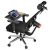 NEWTRAL MagicH-BPro Ergonomic Chair with Detachable Workstation Desktop, Auto-Following Backrest Headrest, Adaptive Lower Back Support, Adjustable Armrest, 4 Positions to Lock - Black