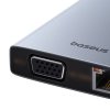 Rozbočovač 13v1 Baseus PortalJoy USB-C na HDMI+DP+VGA+C+USB+PD+RJ45+SD/TF+3,5 mm (sivý)