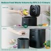 Karfo UF006-EC Kitchen Composter, 2.5L Capacity, Single-Button Auto Operation, Turn Food Waste to Fertilizer for Plants, Black