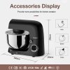 SVEWT 1500W Food Mixer, with 5.5QT Stainless Steel Bowl, Dough Hook, Beater and Whisk, 10 Speeds for Baking Mixing