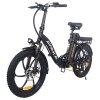 AVAKA BZ20 PLUS Electric Bike Foldable 20*3.0 Inch Fat Tires 500W Brushless Motor 25Km/h Max Speed 48V 18.2Ah Battery 100Km Range 120KG Max Load Dual Disc Brake Shimano 7-Speed Gear IP54 Waterproof  LCD Display One-piece Wheel - Black