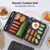 BioloMix BCG02D 2000W Electric Contact Grill, Removable/Reversible & Non-stick Plates, Smokeless, LCD Display & Digital Control, Opens 180 Degree
