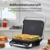 BioloMix BCG02D 2000W Electric Contact Grill, Removable/Reversible & Non-stick Plates, Smokeless, LCD Display & Digital Control, Opens 180 Degree