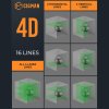 CIGMAN CM-S02 4x360° 16 Lines Laser Level, APP Control, LCD Screen, 40H Ultra Running Time