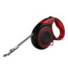 Automatické 5m vodítko Dogness s baterkou a kontajnerom na tašku (červené)