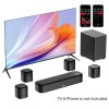 Ultimea Aura A60 7.1 Soundbar, Smart APP & Voice Control, BassMX Technology, 350W Peak Power, HDMI eARC, 4 Surround Speakers, for Smart TV