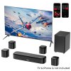 Ultimea Aura A60 7.1 Soundbar, Smart APP & Voice Control, BassMX Technology, 350W Peak Power, HDMI eARC, 4 Surround Speakers, for Smart TV