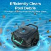 WYBOT A1 Cordless Pool Robot Vacuum, Double Filters, 120min Runtime, 2.5H Fast Charging, for Above Ground Flat-Bottom Pools, Black