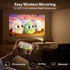 [Google TV Certified] ETOE Dolphin DLP Projector, 500 ANSI Lumens, Native 1080P, 4K UHD Video Decoding, Auto Focus & Keystone, Dual-Band Wi-Fi, Netflix / YouTube / Prime Video Preinstalled
