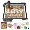 ATOMSTACK A10 Pro V2 10W Laser Engraver, 400mm/s High Speed, 0.01mm Precision, 0.06*0.08mm Spot, 410*380mm