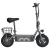 iScooter F2 Electric Scooter with Seat & Rear Basket, 500W Motor, 36V 7.8Ah Battery, 10 inch Tires, 30km/h Max Speed, 30km Range, Front & Rear Drum Brakes, 120kg Max Load