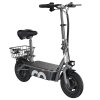 iScooter F2 Electric Scooter with Seat & Rear Basket, 500W Motor, 36V 7.8Ah Battery, 10 inch Tires, 30km/h Max Speed, 30km Range, Front & Rear Drum Brakes, 120kg Max Load