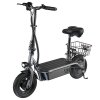 iScooter F2 Electric Scooter with Seat & Rear Basket, 500W Motor, 36V 7.8Ah Battery, 10 inch Tires, 30km/h Max Speed, 30km Range, Front & Rear Drum Brakes, 120kg Max Load
