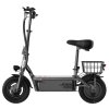 iScooter F2 Electric Scooter with Seat & Rear Basket, 500W Motor, 36V 7.8Ah Battery, 10 inch Tires, 30km/h Max Speed, 30km Range, Front & Rear Drum Brakes, 120kg Max Load