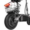 iScooter F2 Electric Scooter with Seat & Rear Basket, 500W Motor, 36V 7.8Ah Battery, 10 inch Tires, 30km/h Max Speed, 30km Range, Front & Rear Drum Brakes, 120kg Max Load