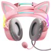 ONIKUMA X15 Pro Wired Gaming Headphones - Pink Cat Ear