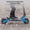 Ausom DT2 Pro Electric Scooter, 2*1100W Motor, 52V 23.4Ah, 10*3.0 inch Tire, 68km/h Max Speed, 115km Max Range, Front & Rear Hydraulic Disc Brakes, Swingarm Suspension